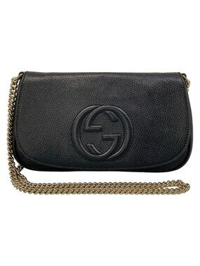 Gucci Shoulder Bag Soho Black Leather